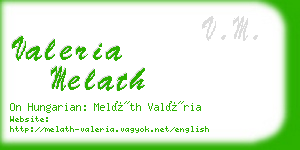 valeria melath business card